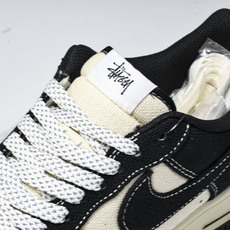 NK Air Force 1'07 Low 斯图西联名 米黑棉麻 空军一号低帮休闲板鞋 XX3168-1 NK Air Force 1'07 Low 斯图西联名 米黑棉麻 空军一号低帮休闲板鞋 XX3168-1