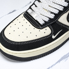 NK Air Force 1'07 Low 斯图西联名 米黑棉麻 空军一号低帮休闲板鞋 XX3168-1 NK Air Force 1'07 Low 斯图西联名 米黑棉麻 空军一号低帮休闲板鞋 XX3168-1