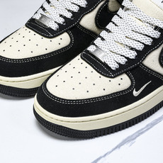 NK Air Force 1'07 Low 斯图西联名 米黑棉麻 空军一号低帮休闲板鞋 XX3168-1 NK Air Force 1'07 Low 斯图西联名 米黑棉麻 空军一号低帮休闲板鞋 XX3168-1
