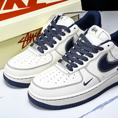 NK Air Force 1'07 Low 斯图西联名 深蓝小三勾 空军一号低帮休闲板鞋 HH7518- NK Air Force 1'07 Low 斯图西联名 深蓝小三勾 空军一号低帮休闲板鞋 HH7518-