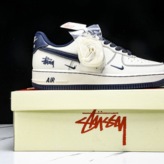 NK Air Force 1'07 Low 斯图西联名 深蓝小三勾 空军一号低帮休闲板鞋 HH7518- NK Air Force 1'07 Low 斯图西联名 深蓝小三勾 空军一号低帮休闲板鞋 HH7518-