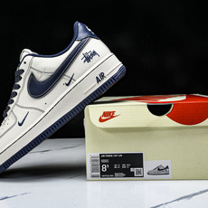 NK Air Force 1'07 Low 斯图西联名 深蓝小三勾 空军一号低帮休闲板鞋 HH7518- NK Air Force 1'07 Low 斯图西联名 深蓝小三勾 空军一号低帮休闲板鞋 HH7518-