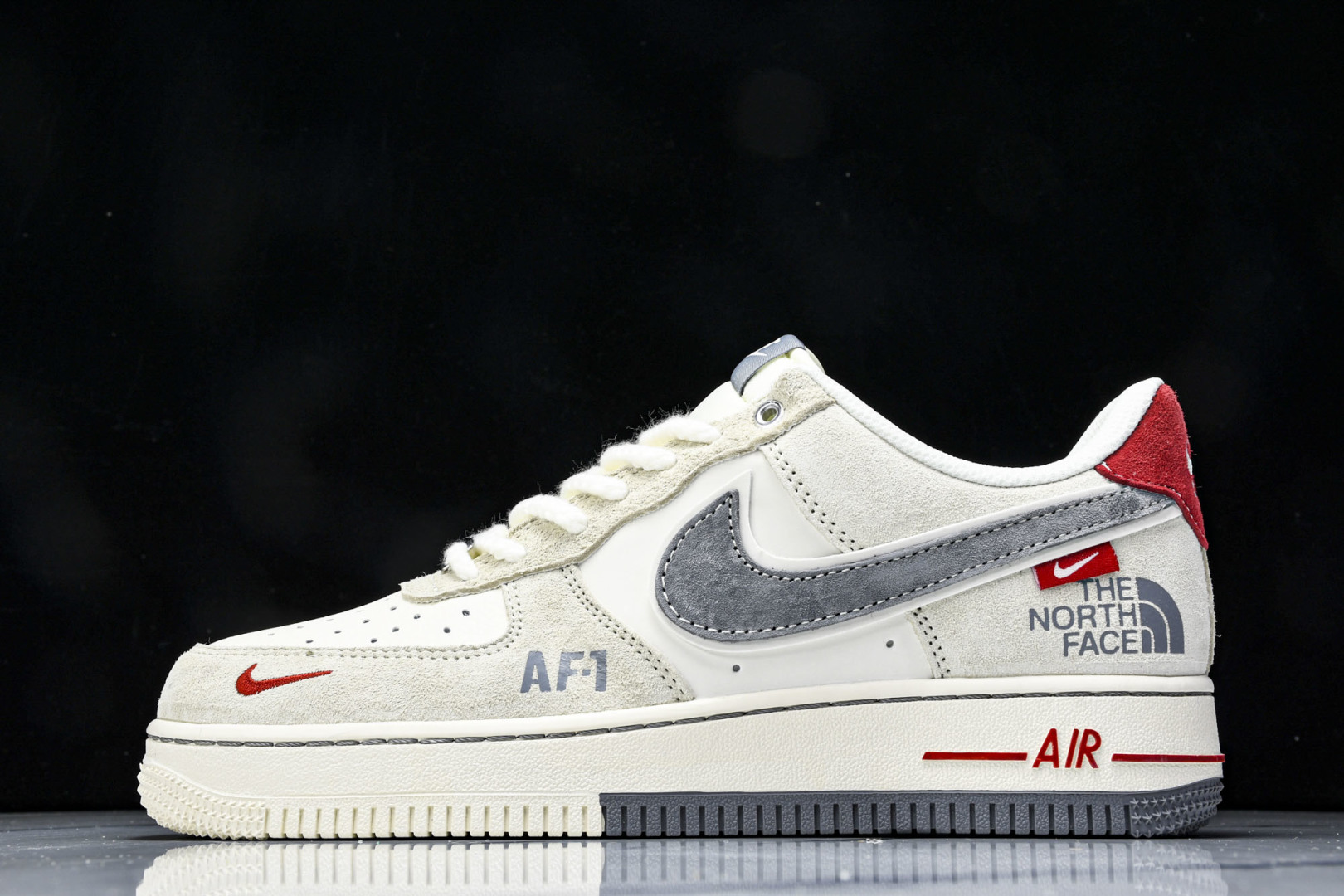 NK Air Force 1'07 北面 联名 米白灰  货号：YX5066 311 尺寸36 36.5