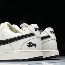 NK Court Vision 1 LOW 低帮 板鞋 “斯图西——双拼米黑” 运动鞋 休闲鞋 CS52 NK Court Vision 1 LOW 低帮 板鞋 “斯图西——双拼米黑” 运动鞋 休闲鞋 CS52