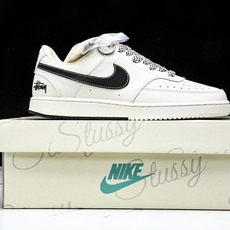 NK Court Vision 1 LOW 低帮 板鞋 “斯图西——双拼米黑” 运动鞋 休闲鞋 CS52 NK Court Vision 1 LOW 低帮 板鞋 “斯图西——双拼米黑” 运动鞋 休闲鞋 CS52