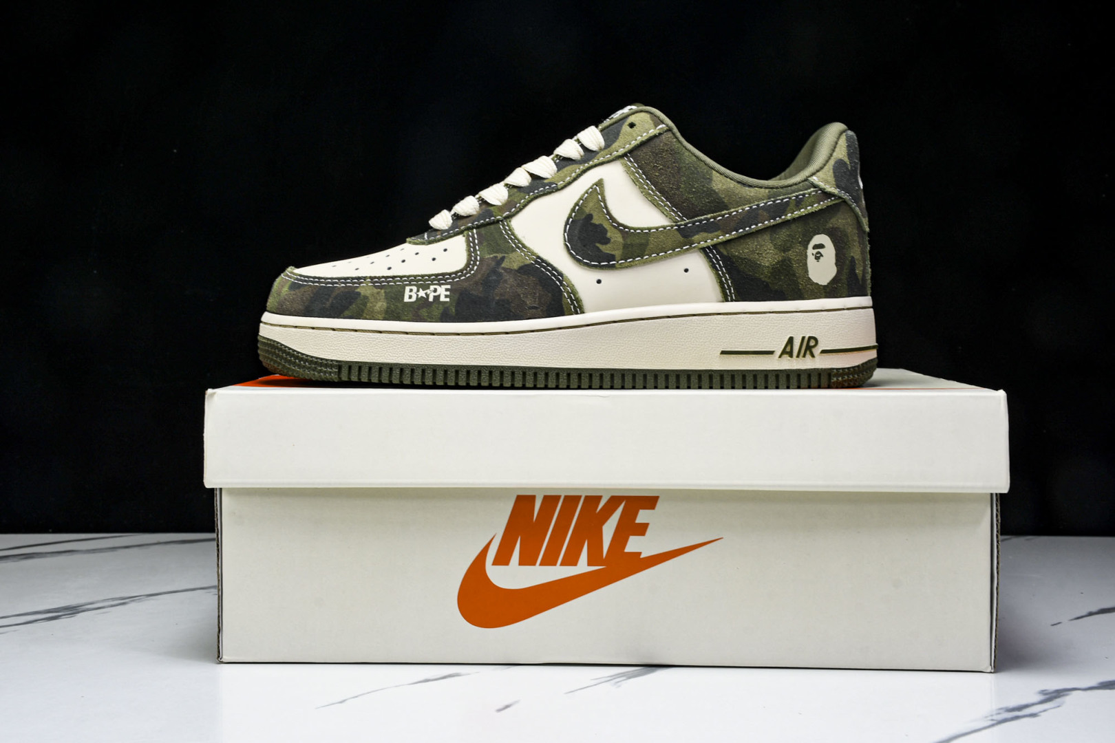  Nk Air Force 1'07 Low Bape联名-丛林迷彩 空军一号 低帮休闲板鞋 CH633