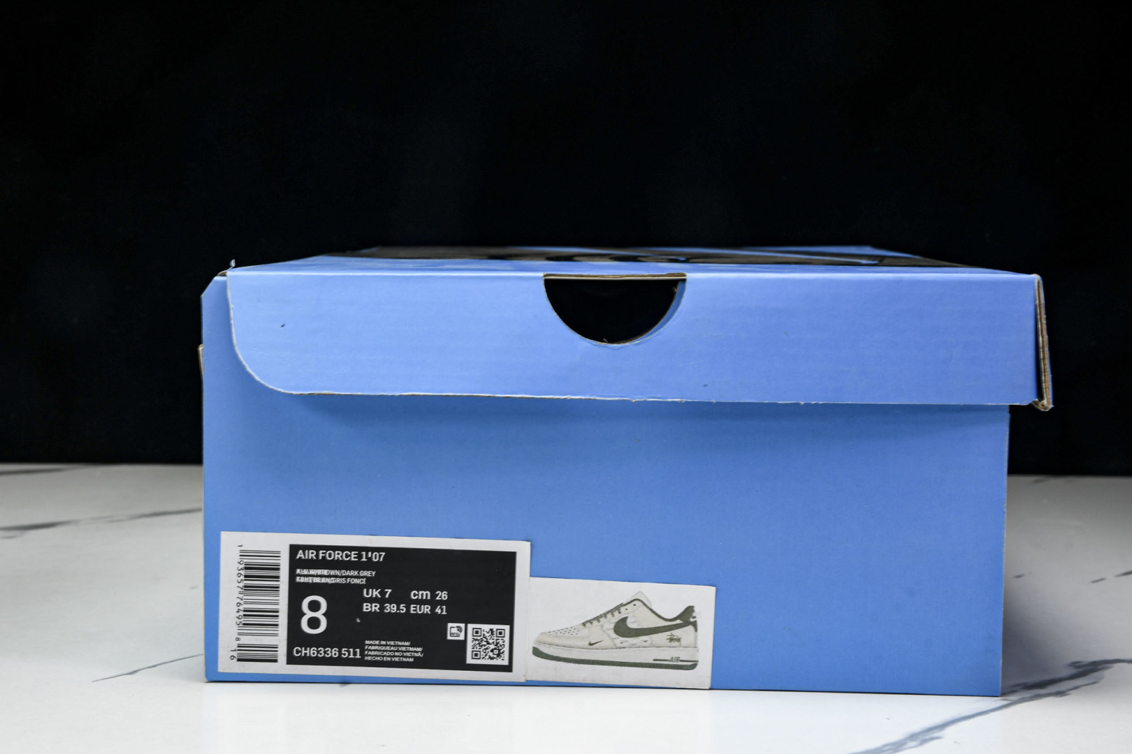  Nk Air Force 1'07 Low 斯图西联名 英文绿翻毛勾 空军一号低帮休闲板鞋 CH633