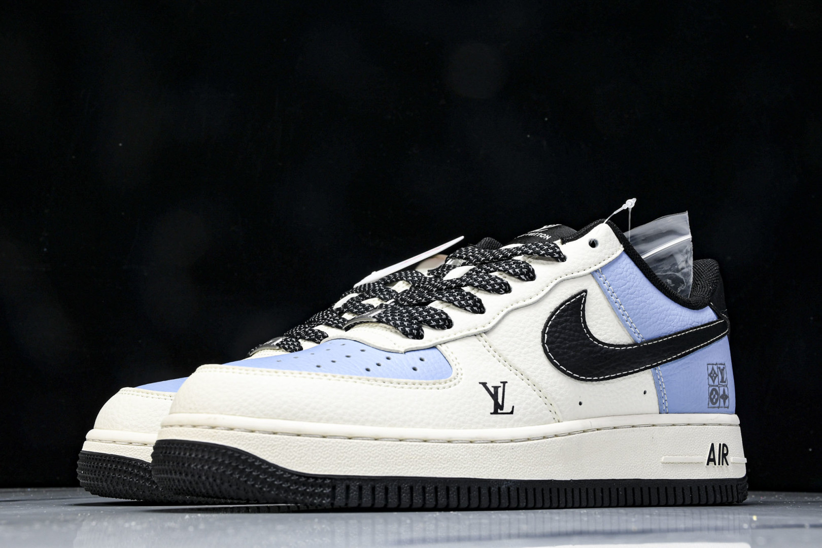  NK Air Air Force 1'07 Low LV联名 黑水蓝 空军一号低帮休闲板鞋 JJ250