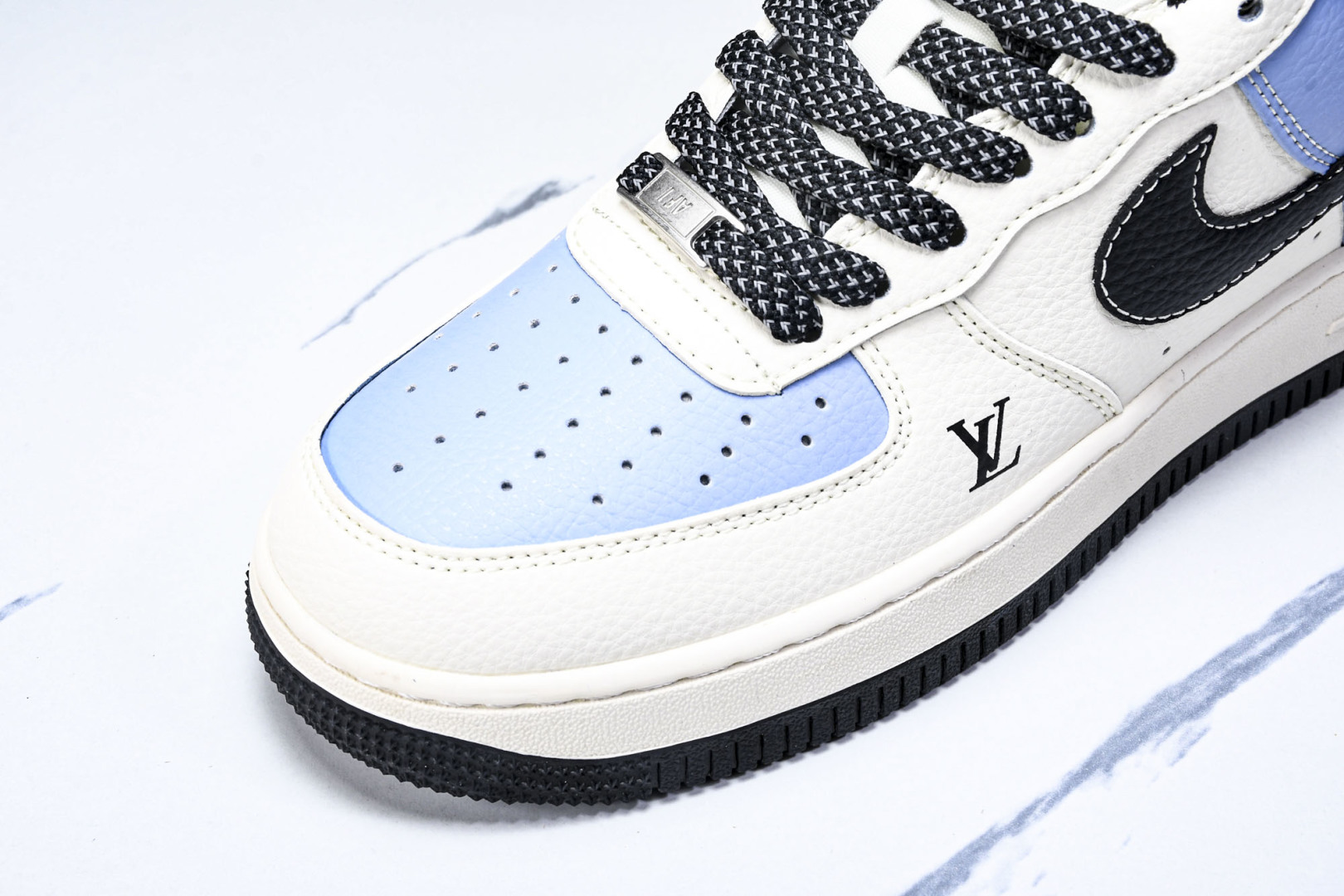  NK Air Air Force 1'07 Low LV联名 黑水蓝 空军一号低帮休闲板鞋 JJ250
