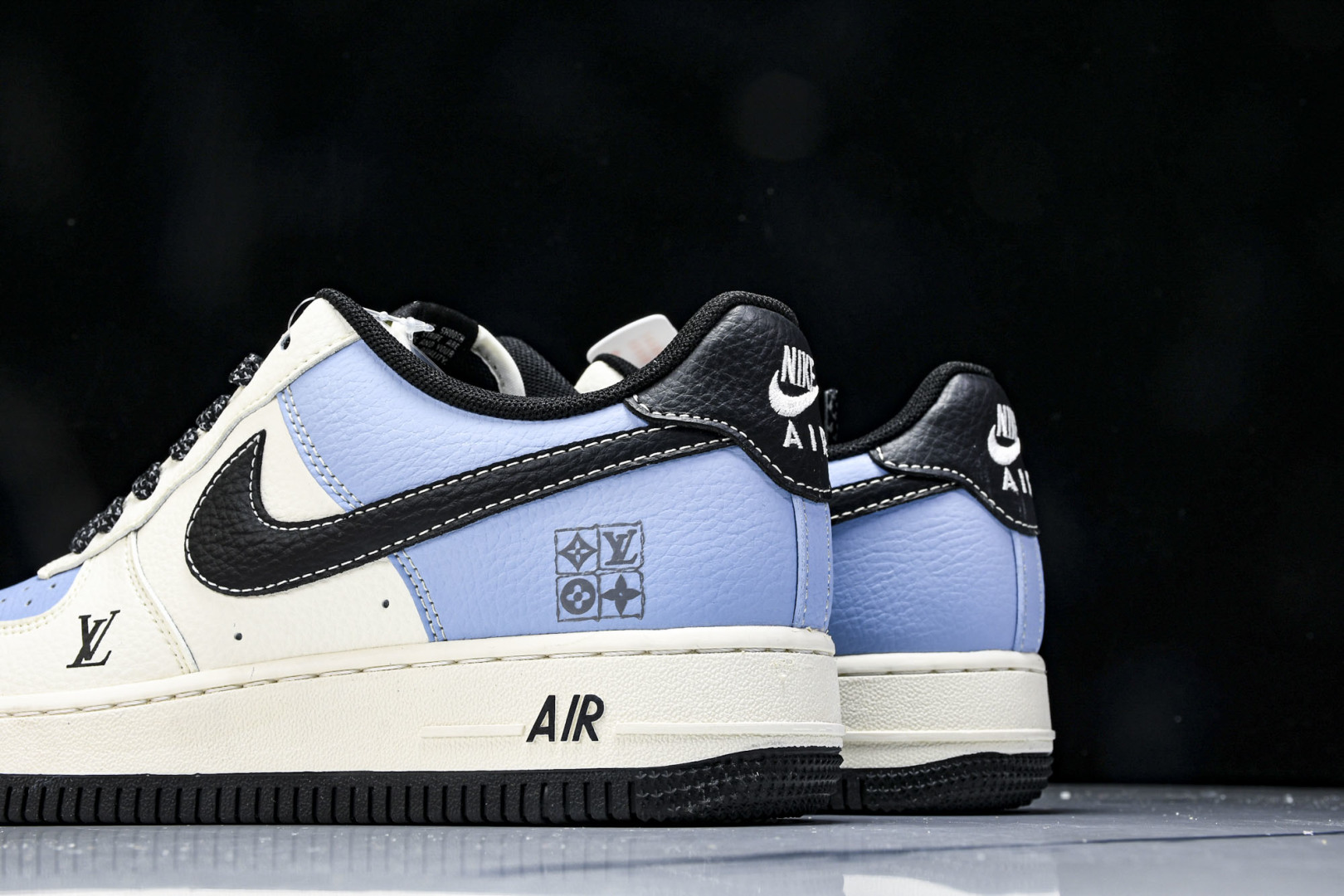  NK Air Air Force 1'07 Low LV联名 黑水蓝 空军一号低帮休闲板鞋 JJ250