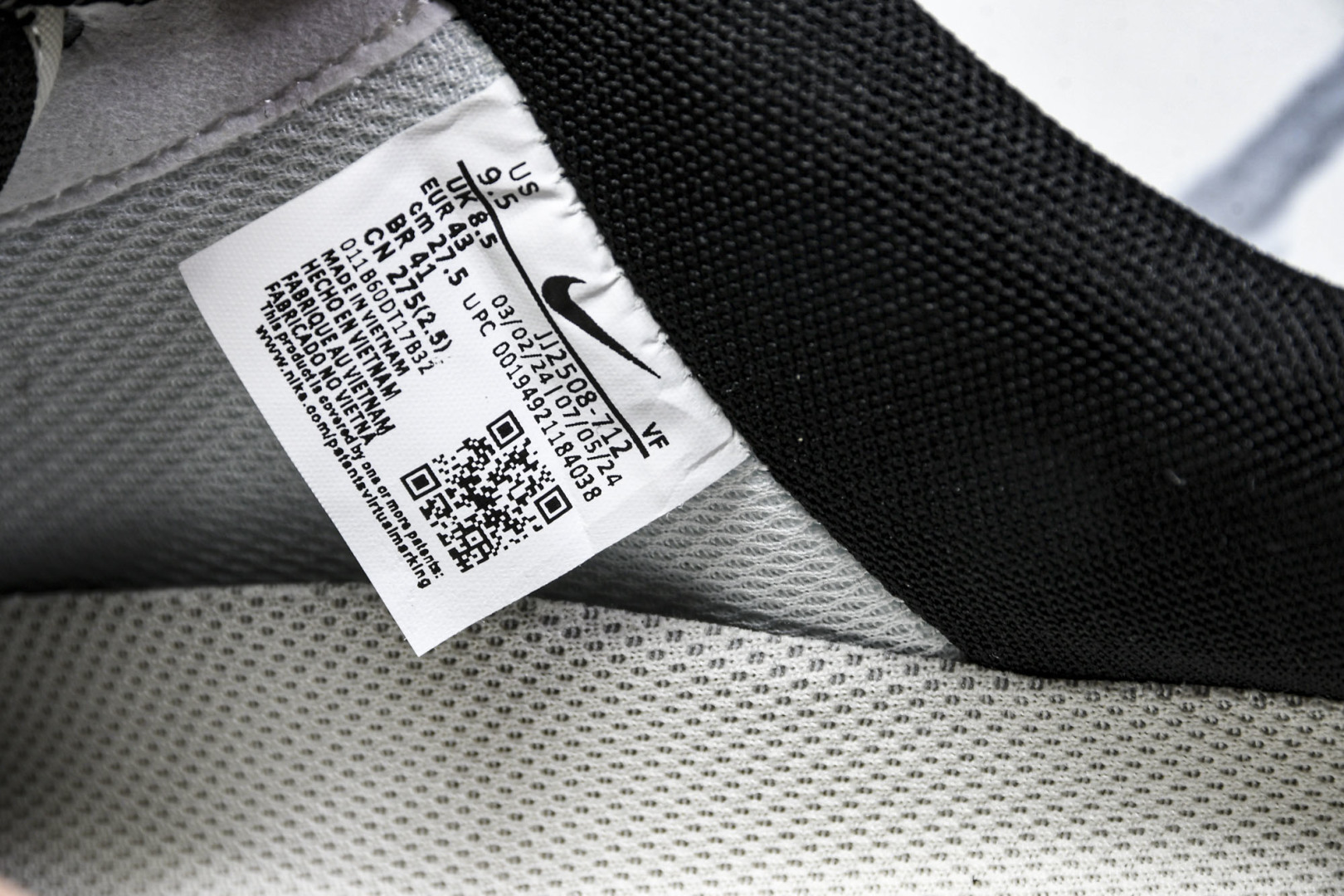  NK Air Air Force 1'07 Low LV联名 黑水蓝 空军一号低帮休闲板鞋 JJ250