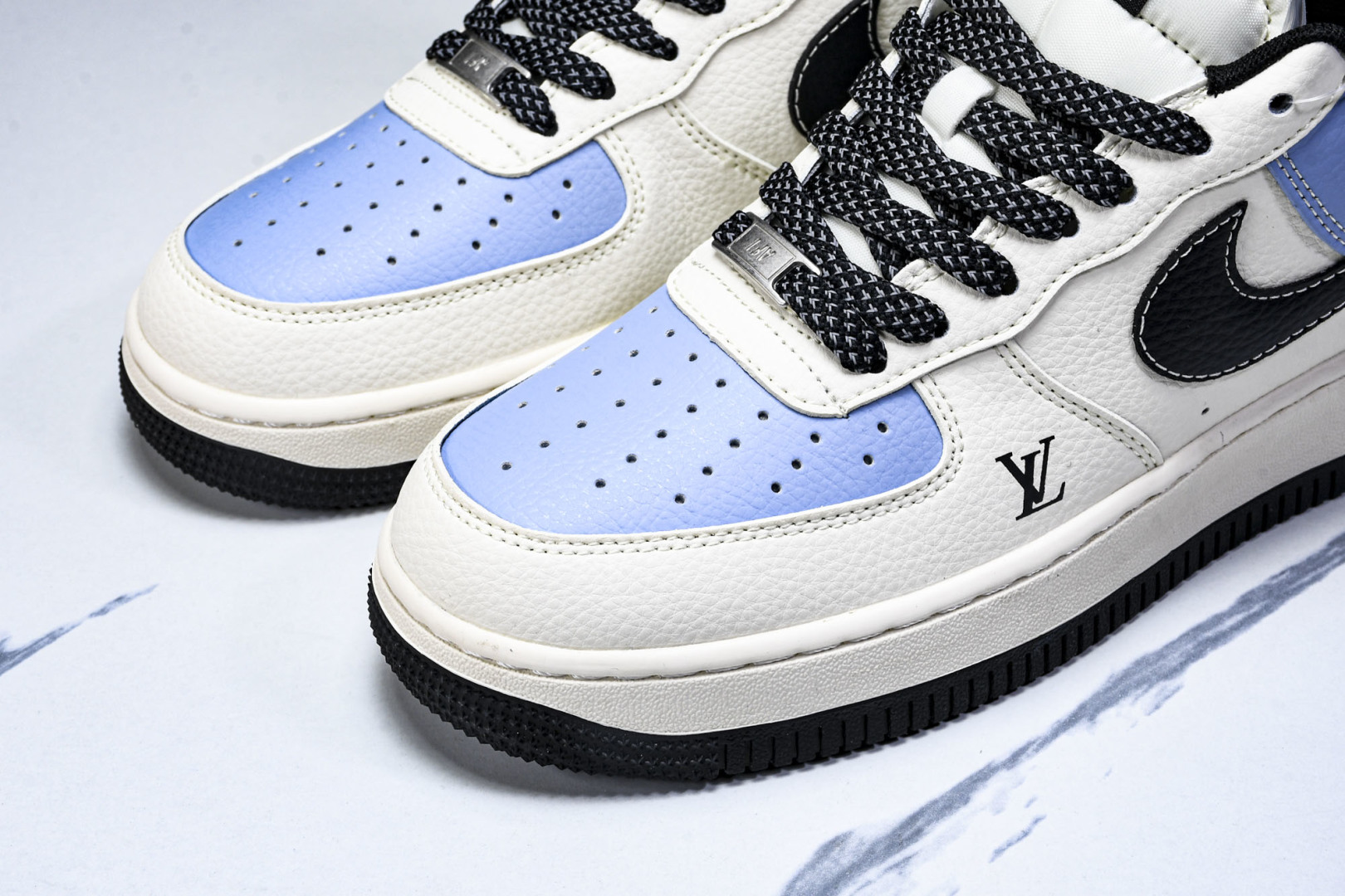  NK Air Air Force 1'07 Low LV联名 黑水蓝 空军一号低帮休闲板鞋 JJ250