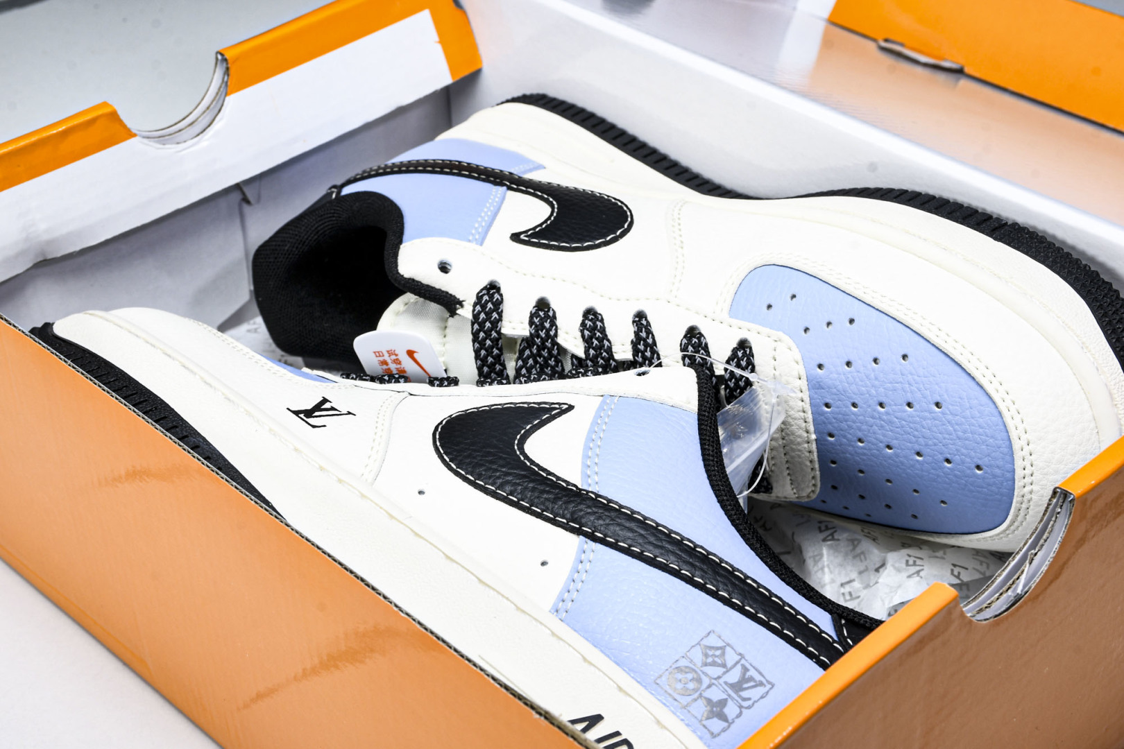  NK Air Air Force 1'07 Low LV联名 黑水蓝 空军一号低帮休闲板鞋 JJ250