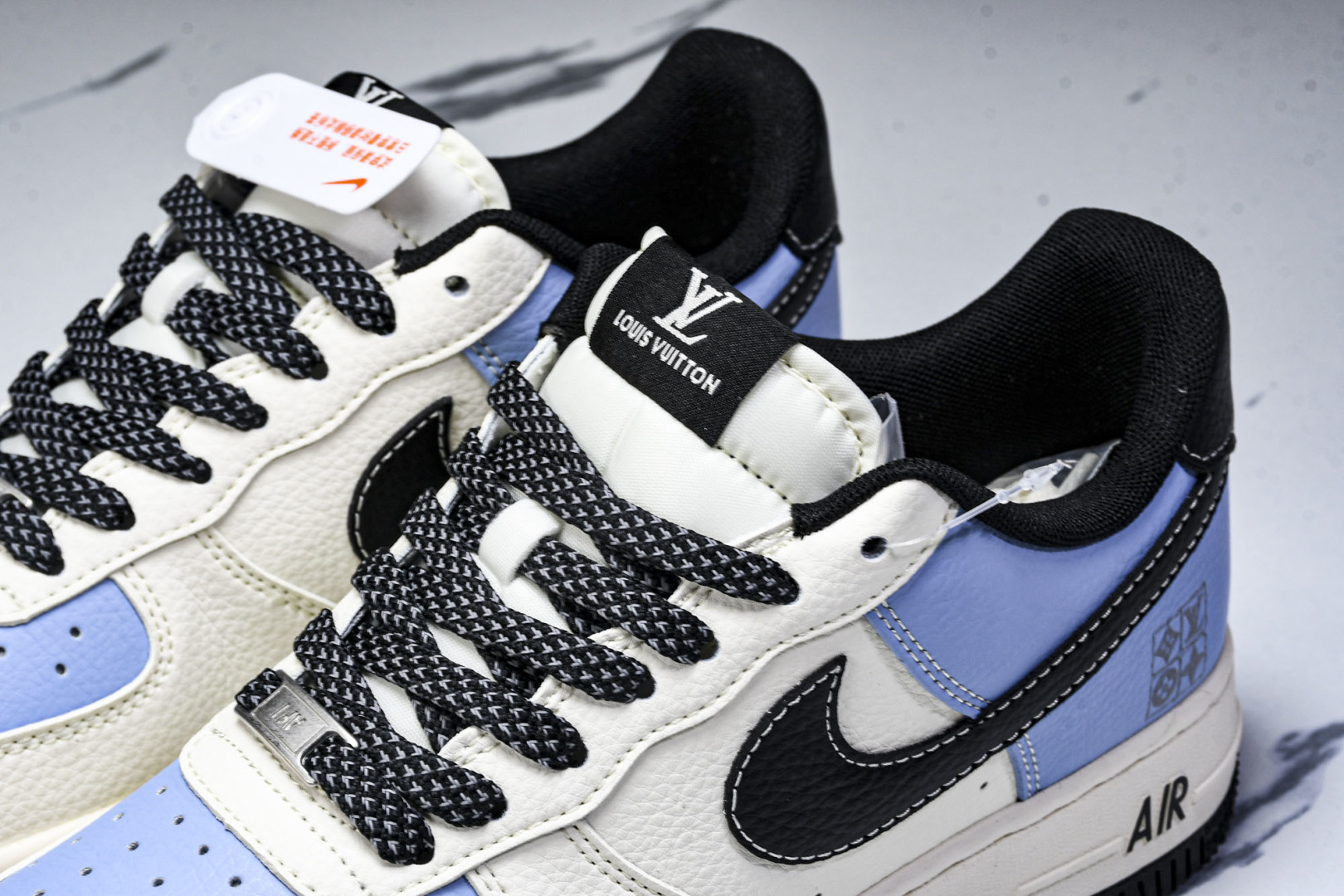  NK Air Air Force 1'07 Low LV联名 黑水蓝 空军一号低帮休闲板鞋 JJ250