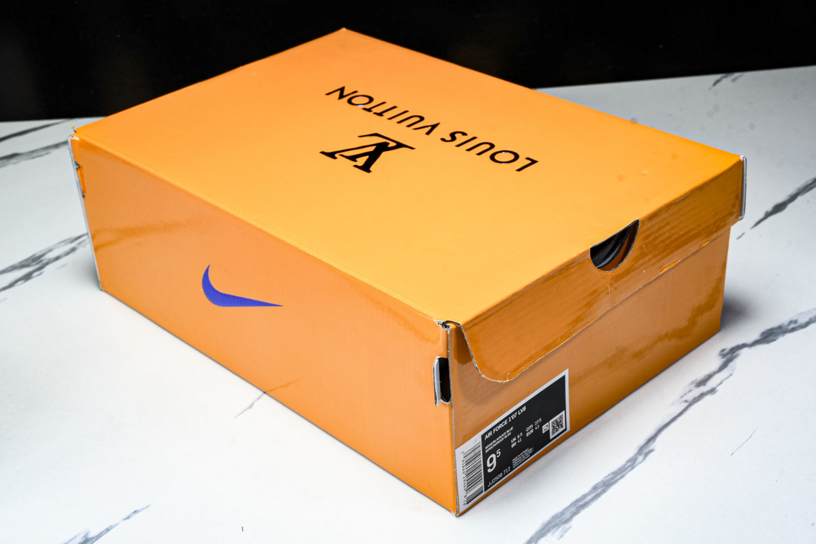  NK Air Air Force 1'07 Low LV联名 黑水蓝 空军一号低帮休闲板鞋 JJ250