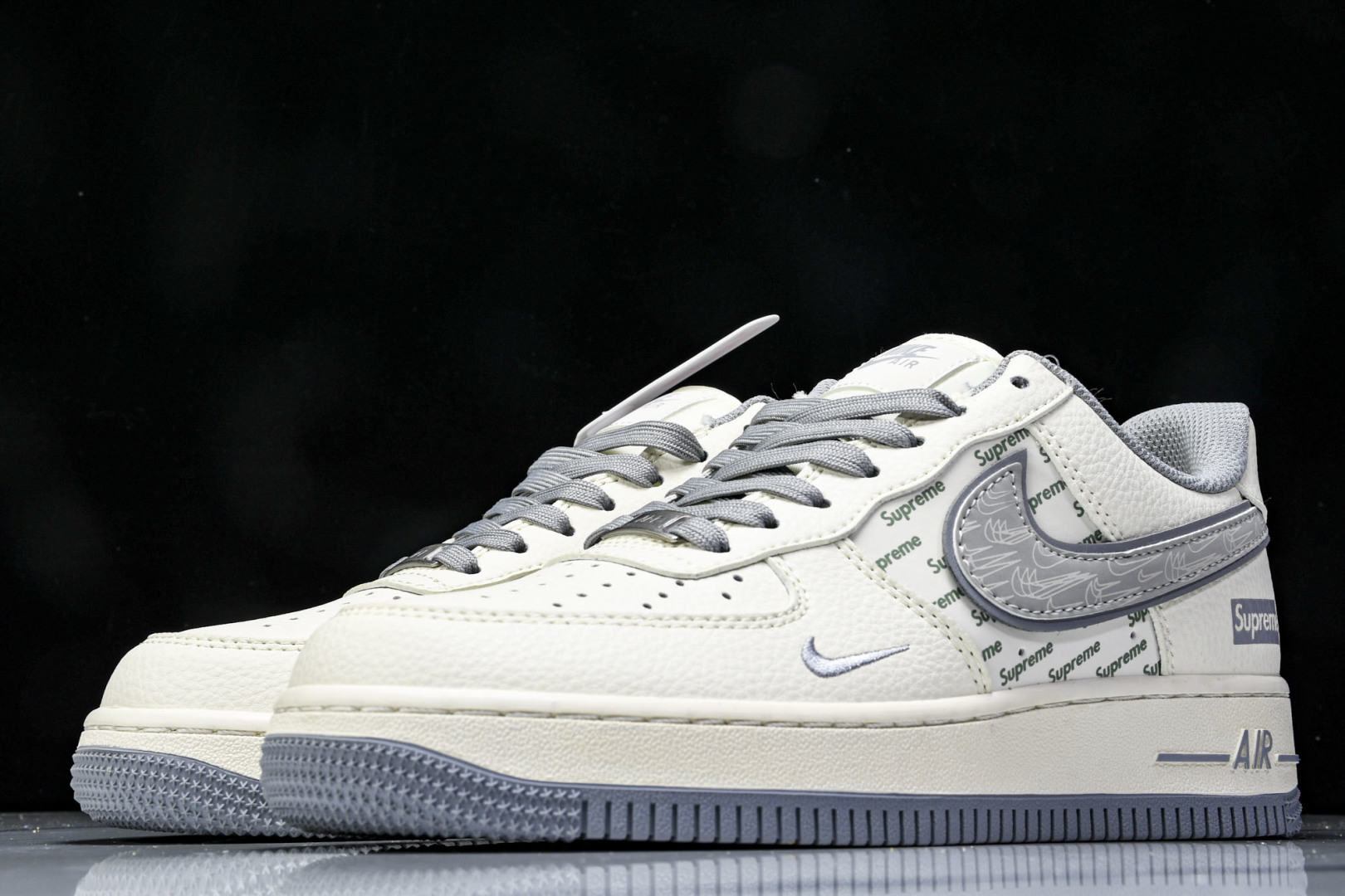 NK Air Air Force 1'07 Low Supreme联名 米灰多重勾 空军一号低帮休闲板