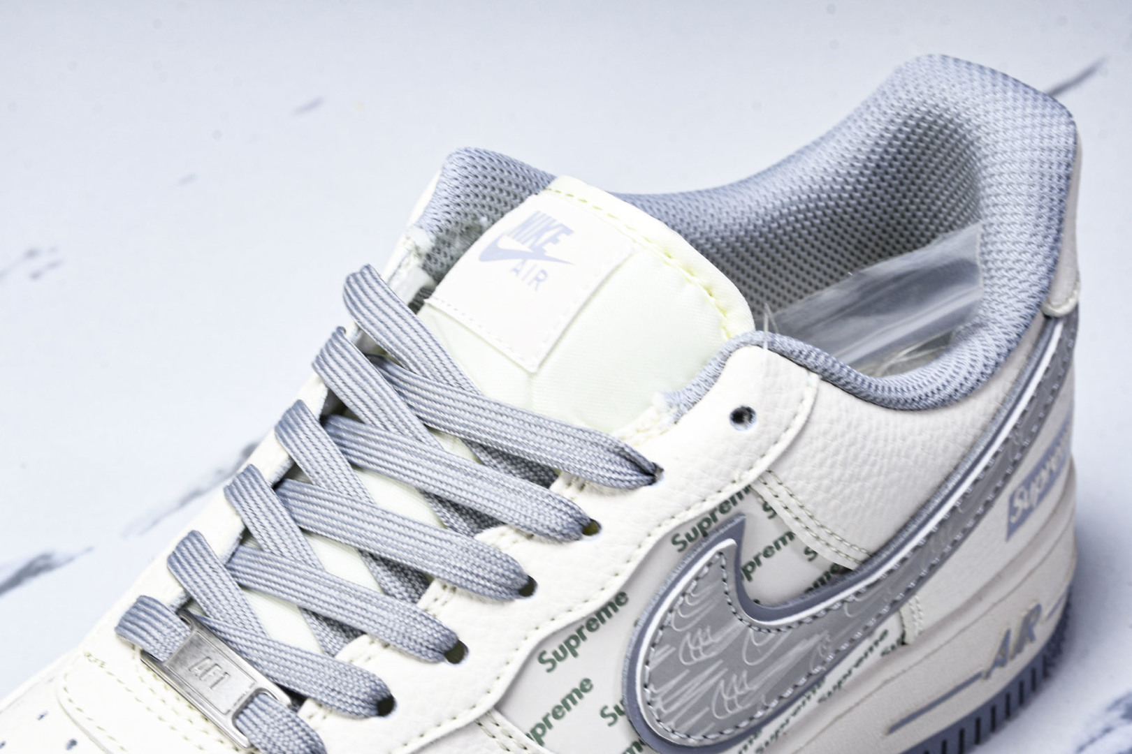  NK Air Air Force 1'07 Low Supreme联名 米灰多重勾 空军一号低帮休闲板