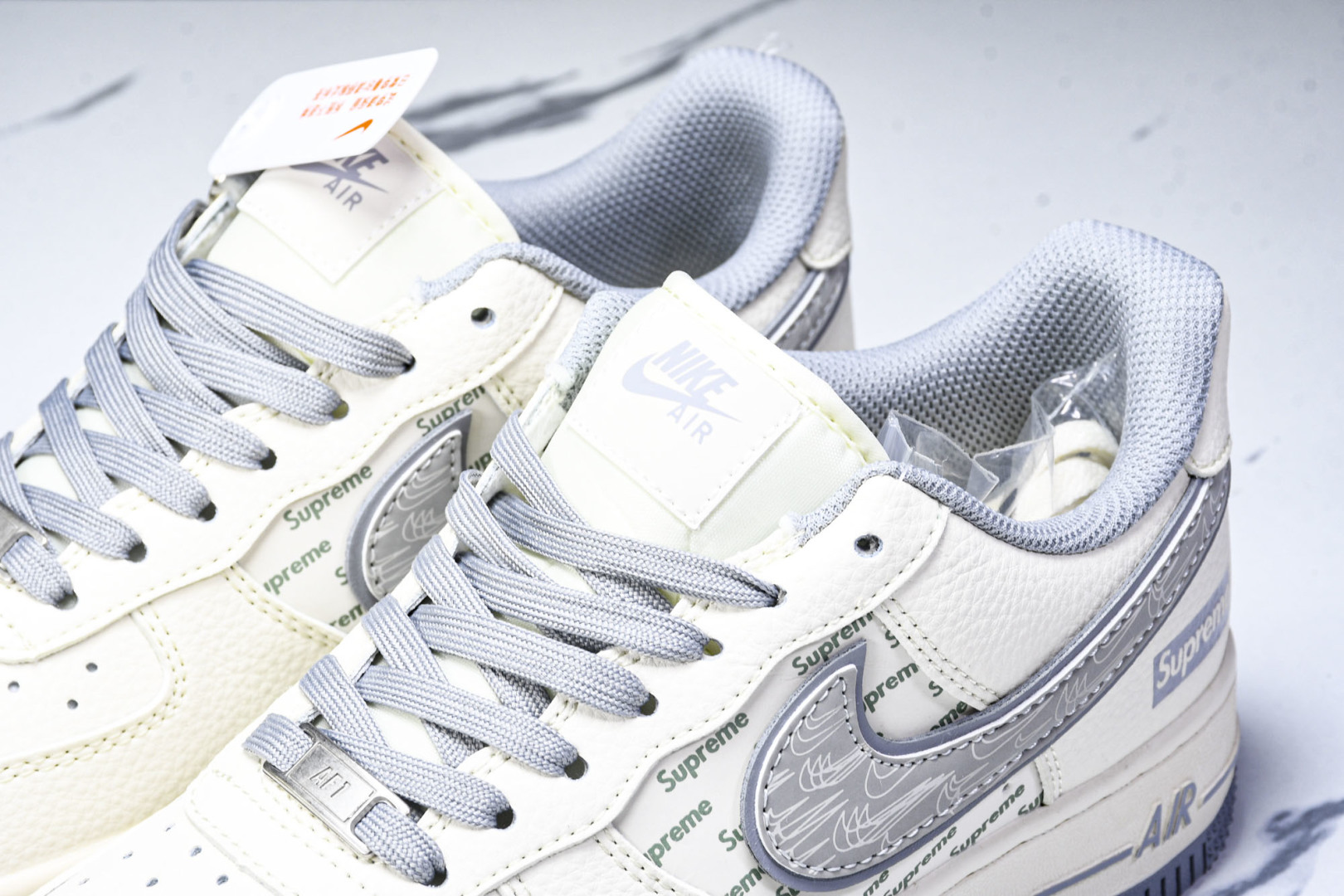  NK Air Air Force 1'07 Low Supreme联名 米灰多重勾 空军一号低帮休闲板