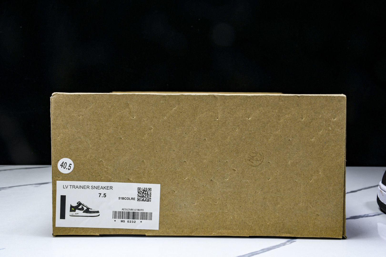  NK Air Force 1 '07 Low X LV TRAINER SNEAKER 联名 黑白印花