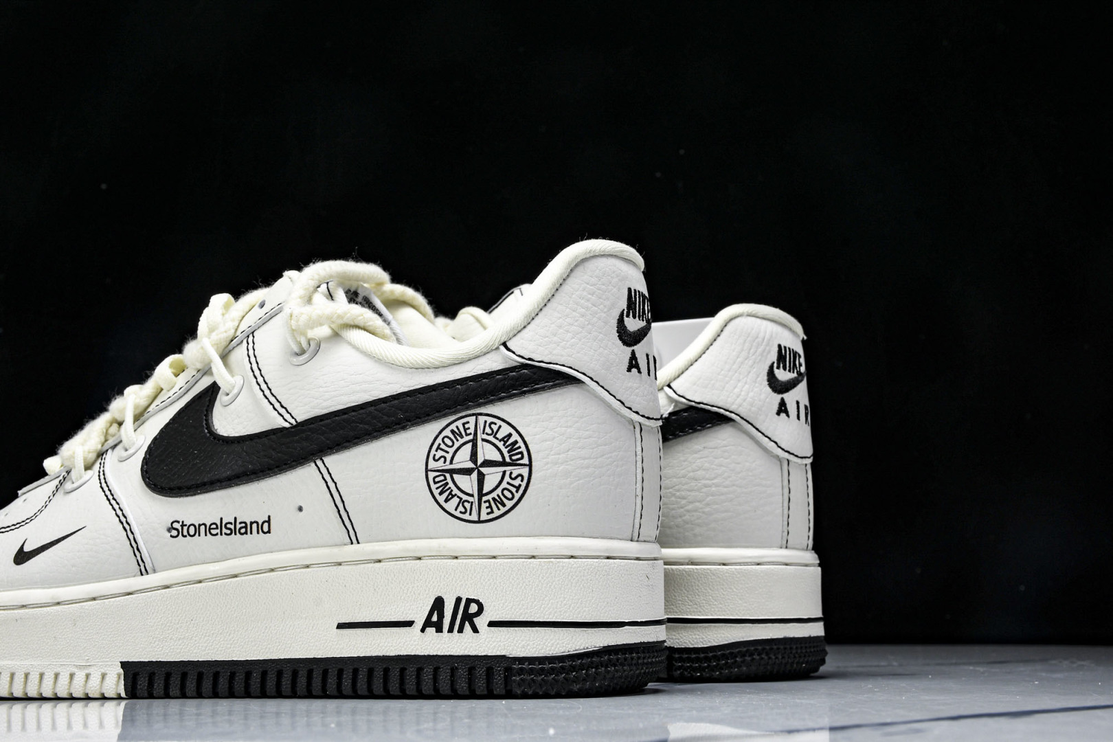  NK Air Force 1‘07 Low  米白绑带黑小勾 空军一号低帮休闲板鞋 GS9875-00