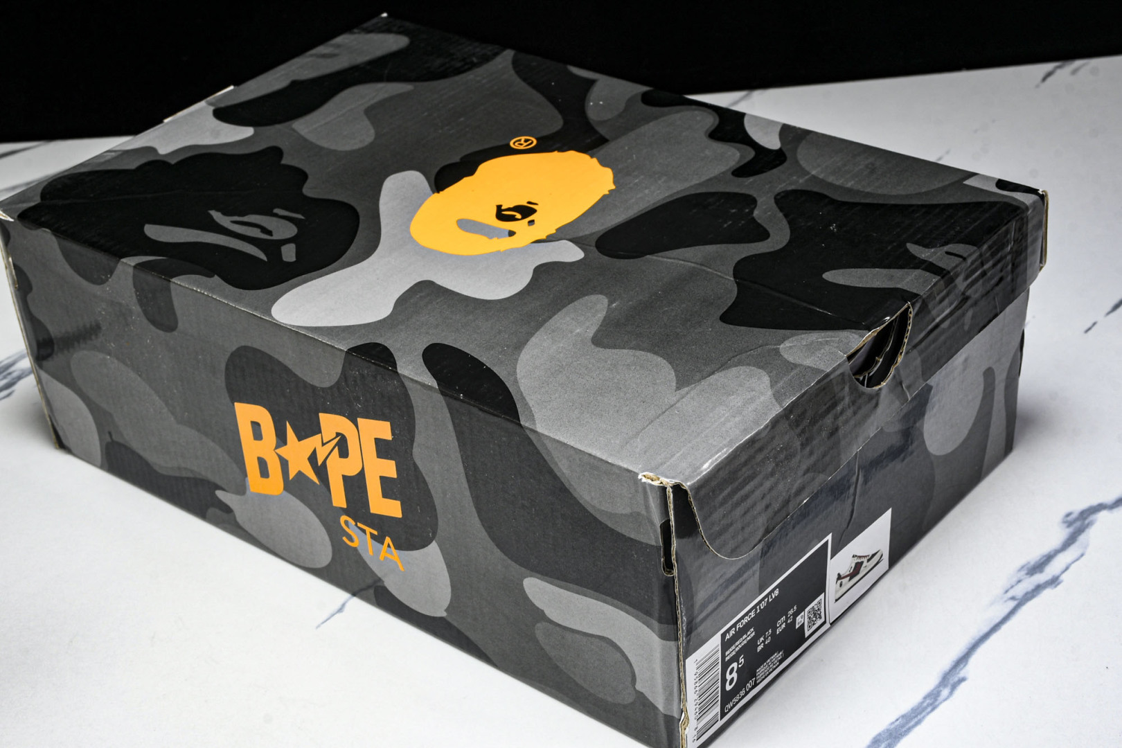 NK Air Force 1'07 Low Bape联名 米黑拼接酒红 空军一号低帮休闲板鞋 QW583