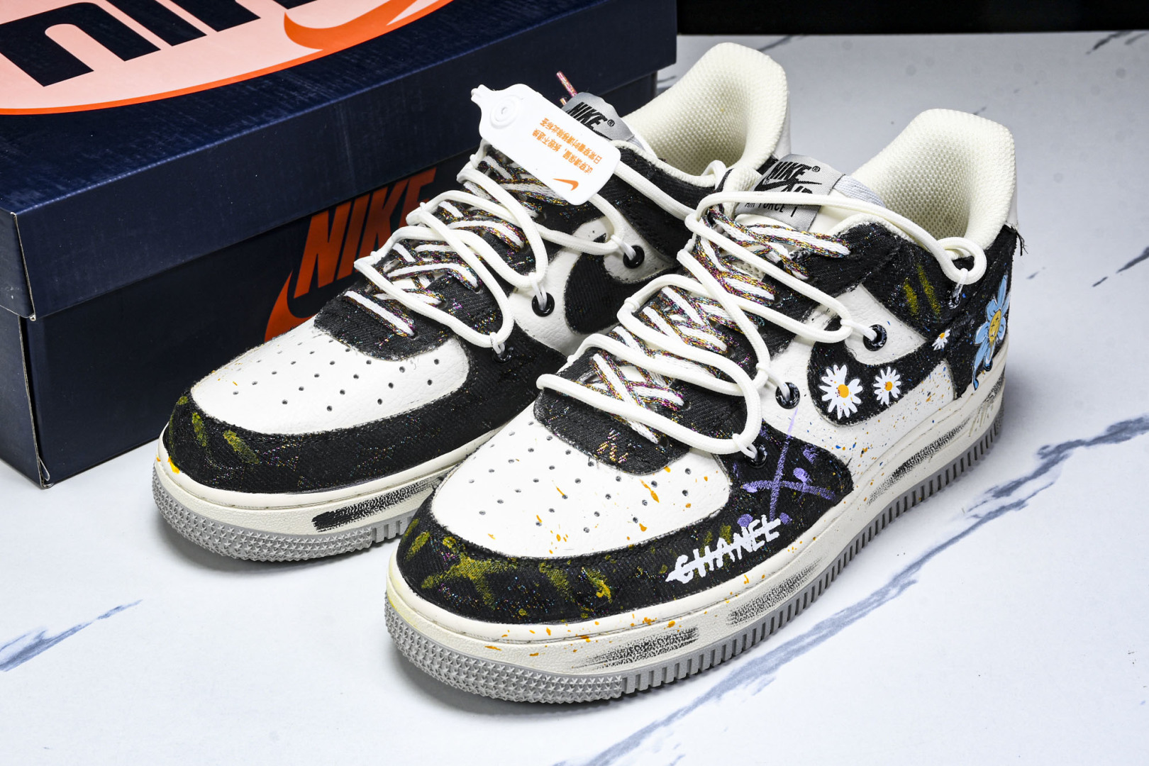 NK Air Force 1'07 Low Blue Daisy 手绘涂鸦 蓝调雏菊 空军一号低帮休闲运