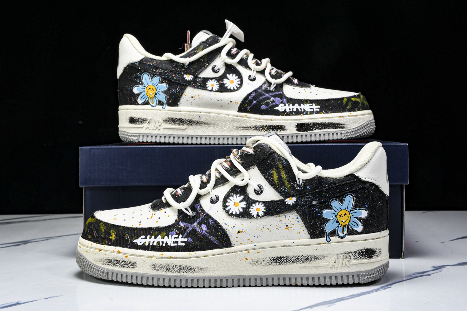 NK Air Force 1'07 Low Blue Daisy 手绘涂鸦 蓝调雏菊 空军一号低帮休闲运