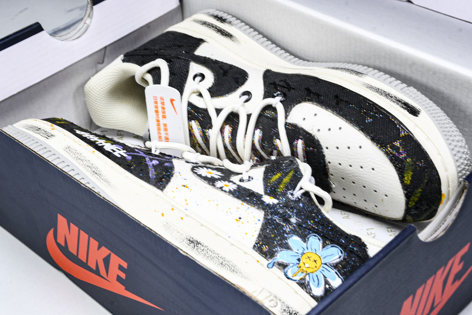 NK Air Force 1'07 Low Blue Daisy 手绘涂鸦 蓝调雏菊 空军一号低帮休闲运