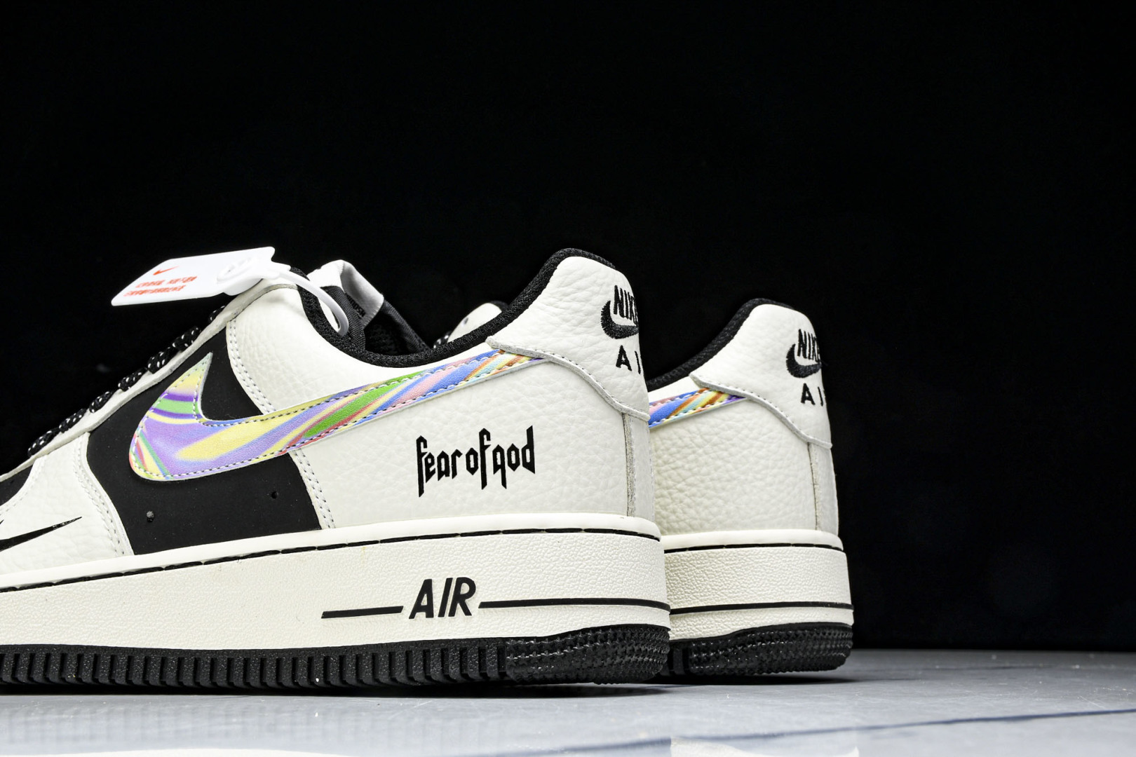 NK Air Force 1'07 Low Fod联名 白灰七彩勾 空军一号低帮休闲板鞋 LW9279-