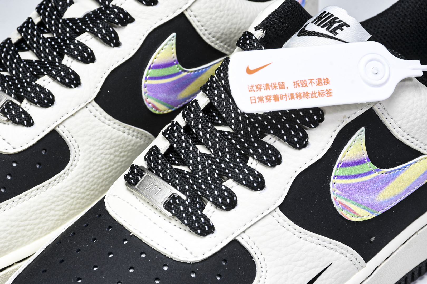 NK Air Force 1'07 Low Fod联名 白灰七彩勾 空军一号低帮休闲板鞋 LW9279-