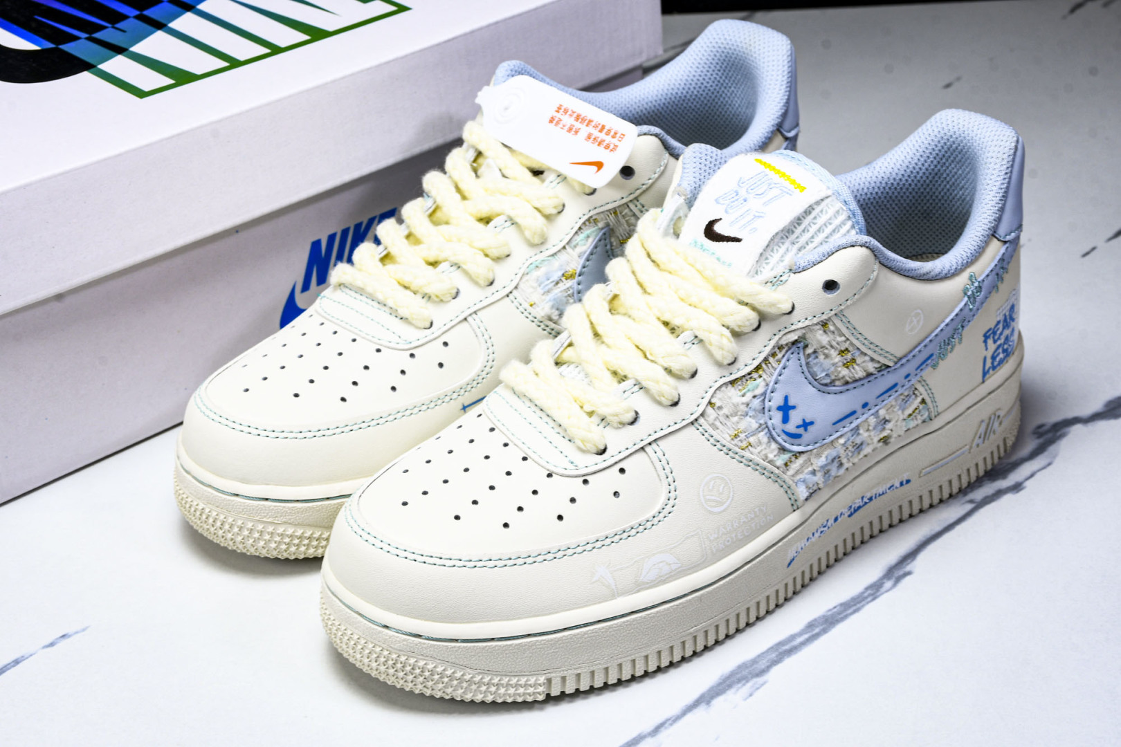 NK Air Force 1'07 Low Love Words 小香风系列 蓝言情话 空军一号低帮休闲