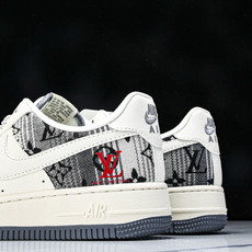 NK Air Force 1'07 Low LV联名 黑灰印花牛仔 空军一号低帮休闲板鞋 XS1958- NK Air Force 1'07 Low LV联名 黑灰印花牛仔 空军一号低帮休闲板鞋 XS1958-