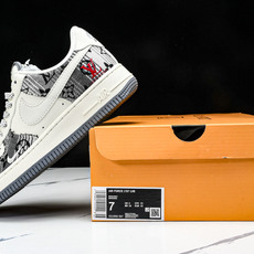 NK Air Force 1'07 Low LV联名 黑灰印花牛仔 空军一号低帮休闲板鞋 XS1958- NK Air Force 1'07 Low LV联名 黑灰印花牛仔 空军一号低帮休闲板鞋 XS1958-