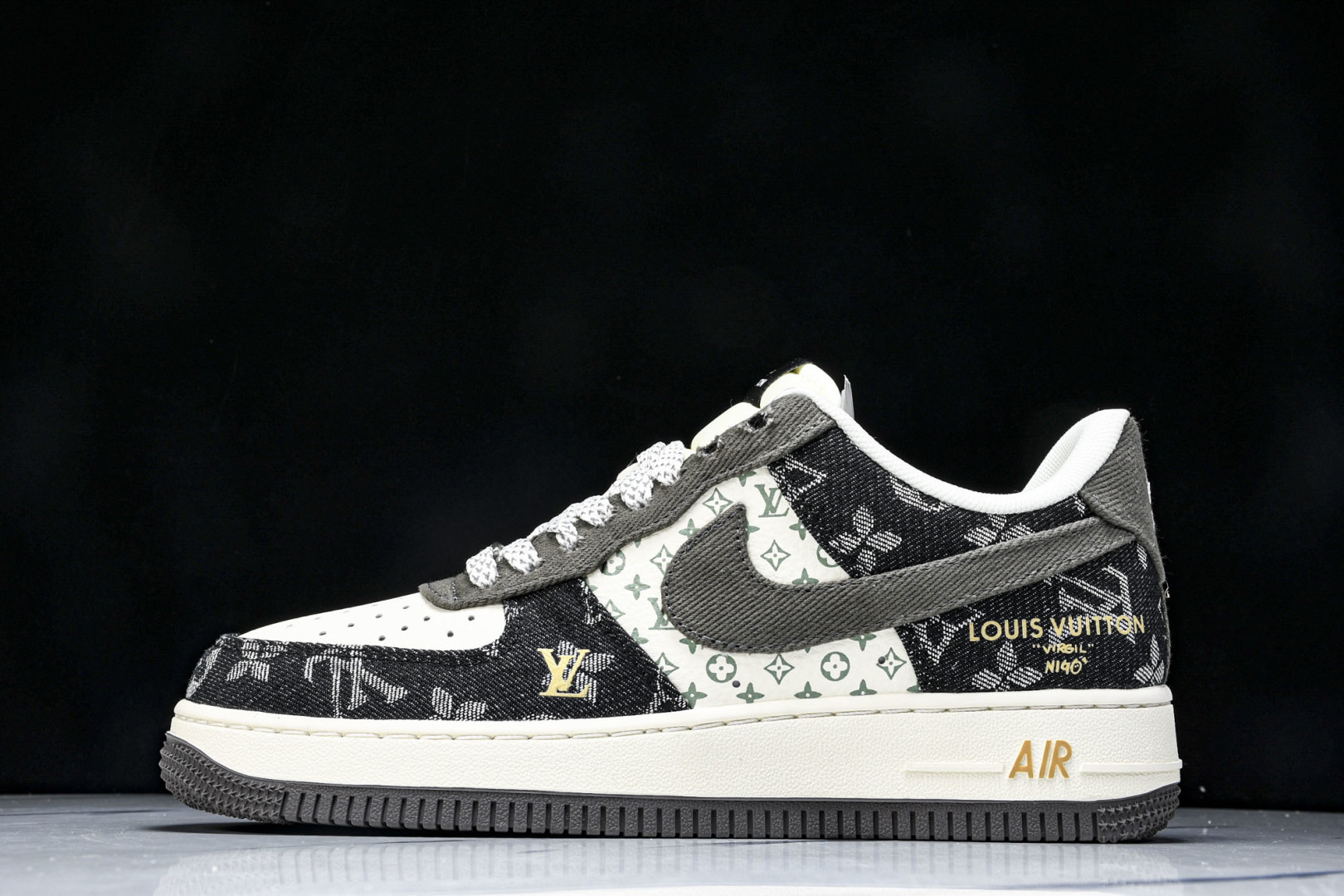 NK Air Force 1'07 Low LV联名 黑金 空军一号低帮休闲板鞋 JJ2508-703 