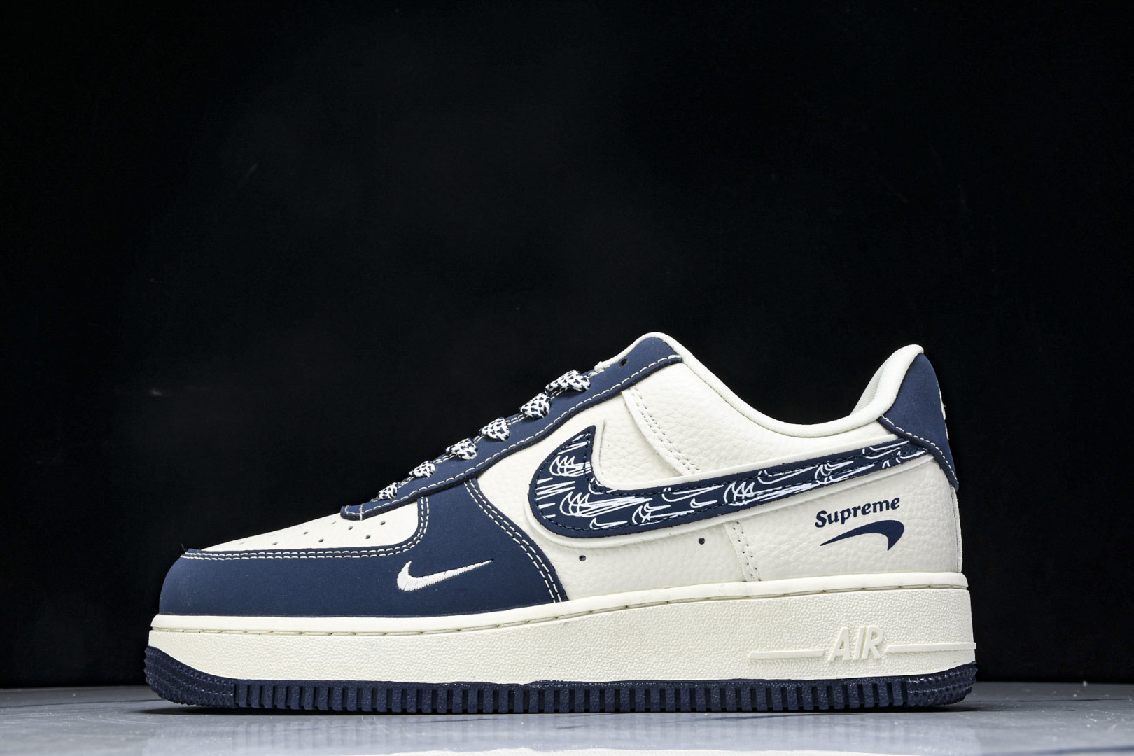 NK Air Force 1'07 Low LV联名 花布蓝勾 空军一号低帮休闲板鞋 DF0188-06
