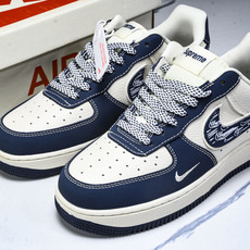 NK Air Force 1'07 Low LV联名 花布蓝勾 空军一号低帮休闲板鞋 DF0188-06 NK Air Force 1'07 Low LV联名 花布蓝勾 空军一号低帮休闲板鞋 DF0188-06