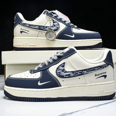NK Air Force 1'07 Low LV联名 花布蓝勾 空军一号低帮休闲板鞋 DF0188-06 NK Air Force 1'07 Low LV联名 花布蓝勾 空军一号低帮休闲板鞋 DF0188-06