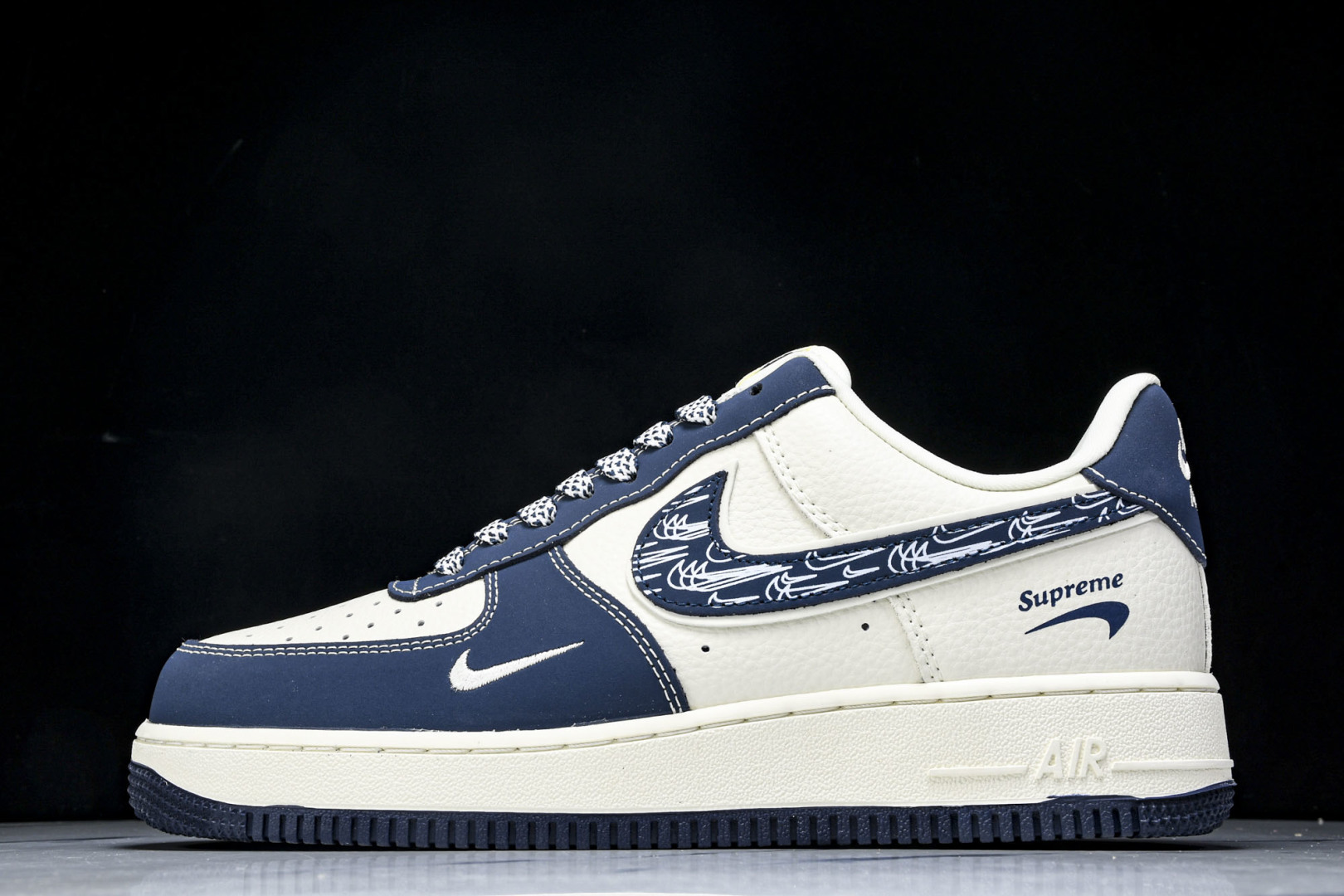 NK Air Force 1'07 Low LV联名 花布蓝勾 空军一号低帮休闲板鞋 DF0188-06