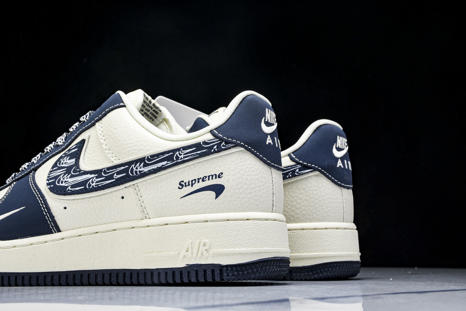 NK Air Force 1'07 Low LV联名 花布蓝勾 空军一号低帮休闲板鞋 DF0188-06