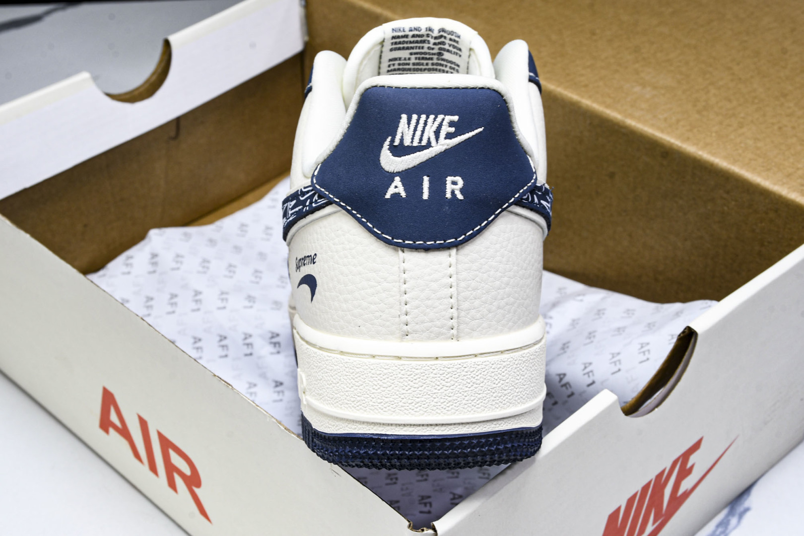 NK Air Force 1'07 Low LV联名 花布蓝勾 空军一号低帮休闲板鞋 DF0188-06