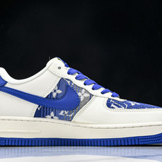 NK Air Force 1'07 Low LV联名 花布蓝勾 空军一号低帮休闲板鞋 XS1958-58 NK Air Force 1'07 Low LV联名 花布蓝勾 空军一号低帮休闲板鞋 XS1958-58