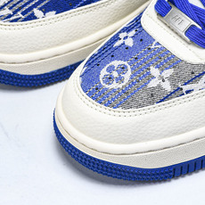 NK Air Force 1'07 Low LV联名 花布蓝勾 空军一号低帮休闲板鞋 XS1958-58 NK Air Force 1'07 Low LV联名 花布蓝勾 空军一号低帮休闲板鞋 XS1958-58