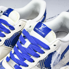 NK Air Force 1'07 Low LV联名 花布蓝勾 空军一号低帮休闲板鞋 XS1958-58 NK Air Force 1'07 Low LV联名 花布蓝勾 空军一号低帮休闲板鞋 XS1958-58