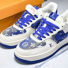 NK Air Force 1'07 Low LV联名 花布蓝勾 空军一号低帮休闲板鞋 XS1958-58 NK Air Force 1'07 Low LV联名 花布蓝勾 空军一号低帮休闲板鞋 XS1958-58