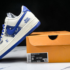 NK Air Force 1'07 Low LV联名 花布蓝勾 空军一号低帮休闲板鞋 XS1958-58 NK Air Force 1'07 Low LV联名 花布蓝勾 空军一号低帮休闲板鞋 XS1958-58