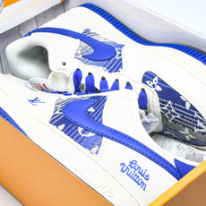 NK Air Force 1'07 Low LV联名 花布蓝勾 空军一号低帮休闲板鞋 XS1958-58 NK Air Force 1'07 Low LV联名 花布蓝勾 空军一号低帮休闲板鞋 XS1958-58