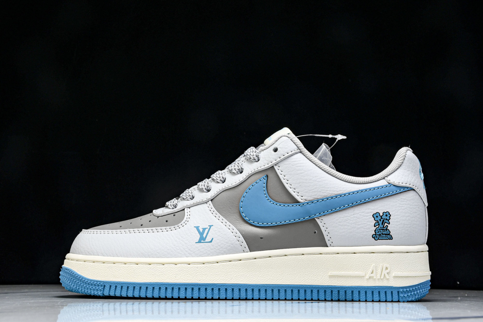 NK Air Force 1'07 Low LV联名 灰蓝底 空军一号低帮休闲板鞋 JJ2508-704