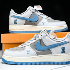 NK Air Force 1'07 Low LV联名 灰蓝底 空军一号低帮休闲板鞋 JJ2508-704 NK Air Force 1'07 Low LV联名 灰蓝底 空军一号低帮休闲板鞋 JJ2508-704
