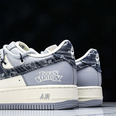 NK Air Force 1'07 Low LV联名 灰蓝帆布抽绳 空军一号低帮休闲板鞋 DM6868- NK Air Force 1'07 Low LV联名 灰蓝帆布抽绳 空军一号低帮休闲板鞋 DM6868-