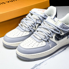 NK Air Force 1'07 Low LV联名 灰蓝帆布抽绳 空军一号低帮休闲板鞋 DM6868- NK Air Force 1'07 Low LV联名 灰蓝帆布抽绳 空军一号低帮休闲板鞋 DM6868-
